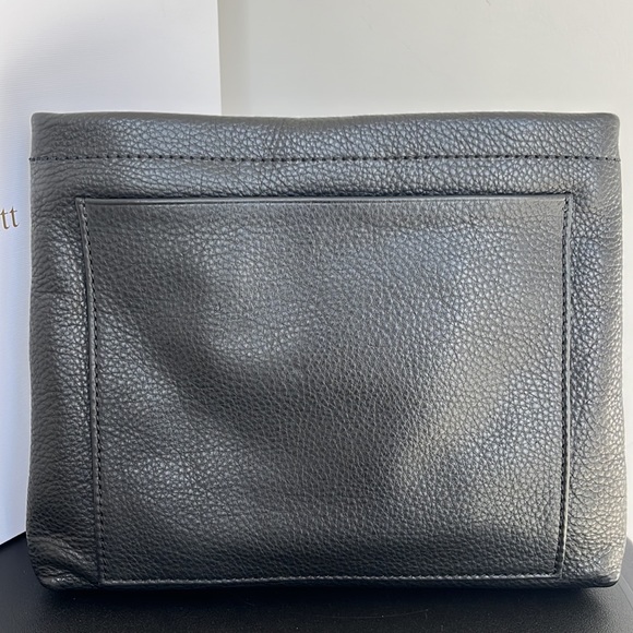 Hammitt Duke Triple Compartment Black Gunmetal Clutch EUC - Picture 4 of 11